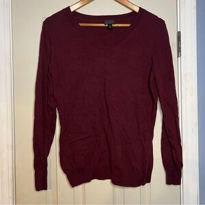 Worthington V Neck Sweater Pullover Women's Size Large Cotton Rayon Blend Soft